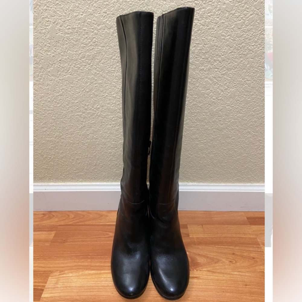 Via Spiga black knee high boots